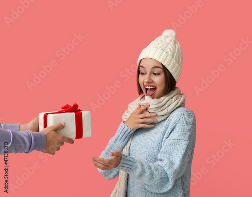 Young woman receiving Chris...