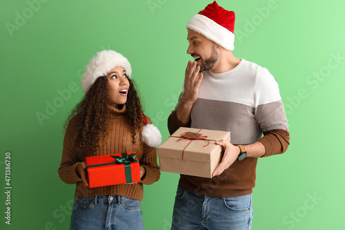 Happy couple with Christmas...