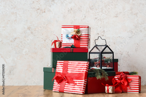Different Christmas gifts a...