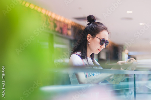 Oriental beauty in the mall