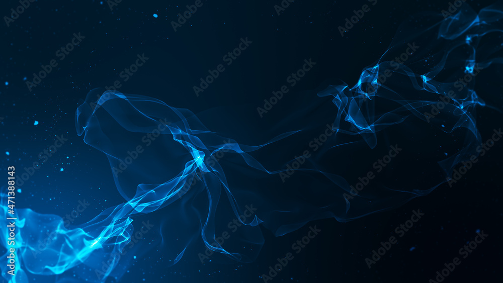 繊細で波のような煙と暗い背景の壁紙 アンビエント ウェーブ ゆらめき Stock Illustration Adobe Stock