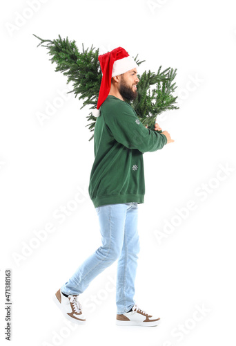 Walking man with Christmas ...