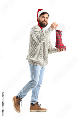 Walking man with Christmas ...