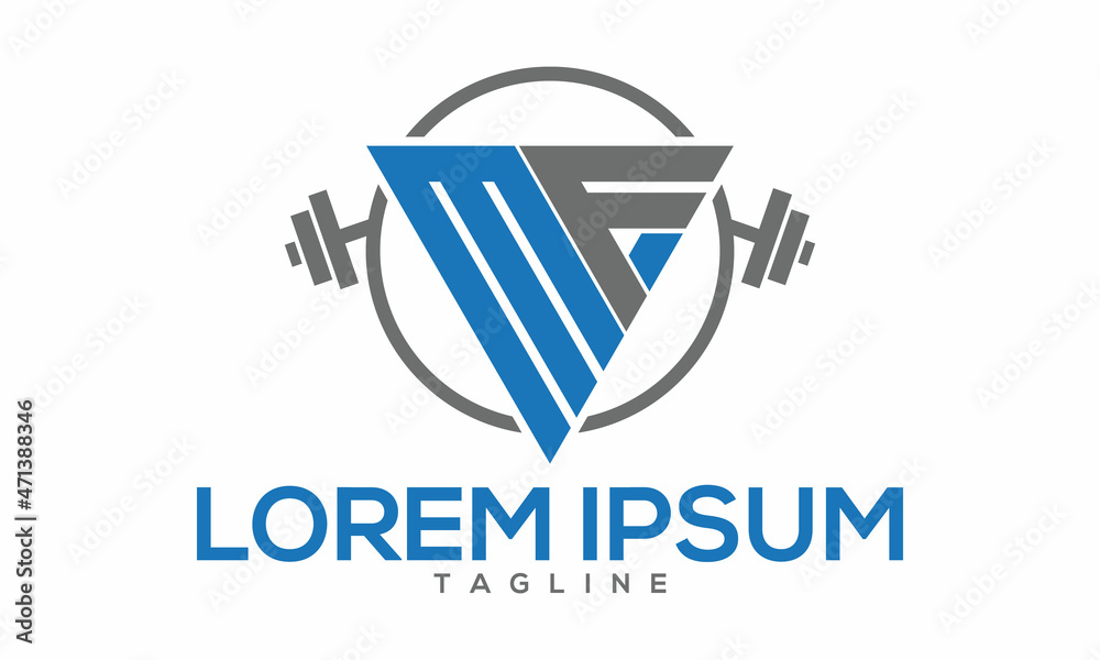 Unique font fitness logo Modern and minimalist vector and abstract logo