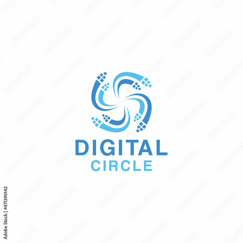 Digital circle Technology logo for business