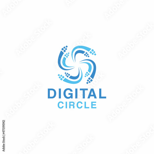 Digital circle Technology logo for business