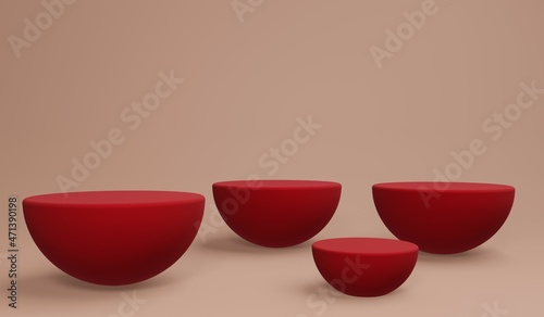 3d rendering, Minimalist abstract background, primitive geometrical figures