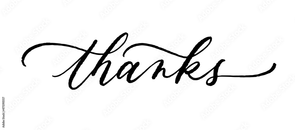 Thanks Modern Calligraphy Hand Lettering Thanks Modern Calligraphy Hand Lettering