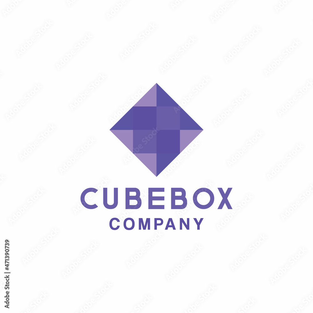 Cube Box logo technology for company and business