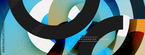 Circle abstract background. Vector illustration for wallpaper banner background card or landing page