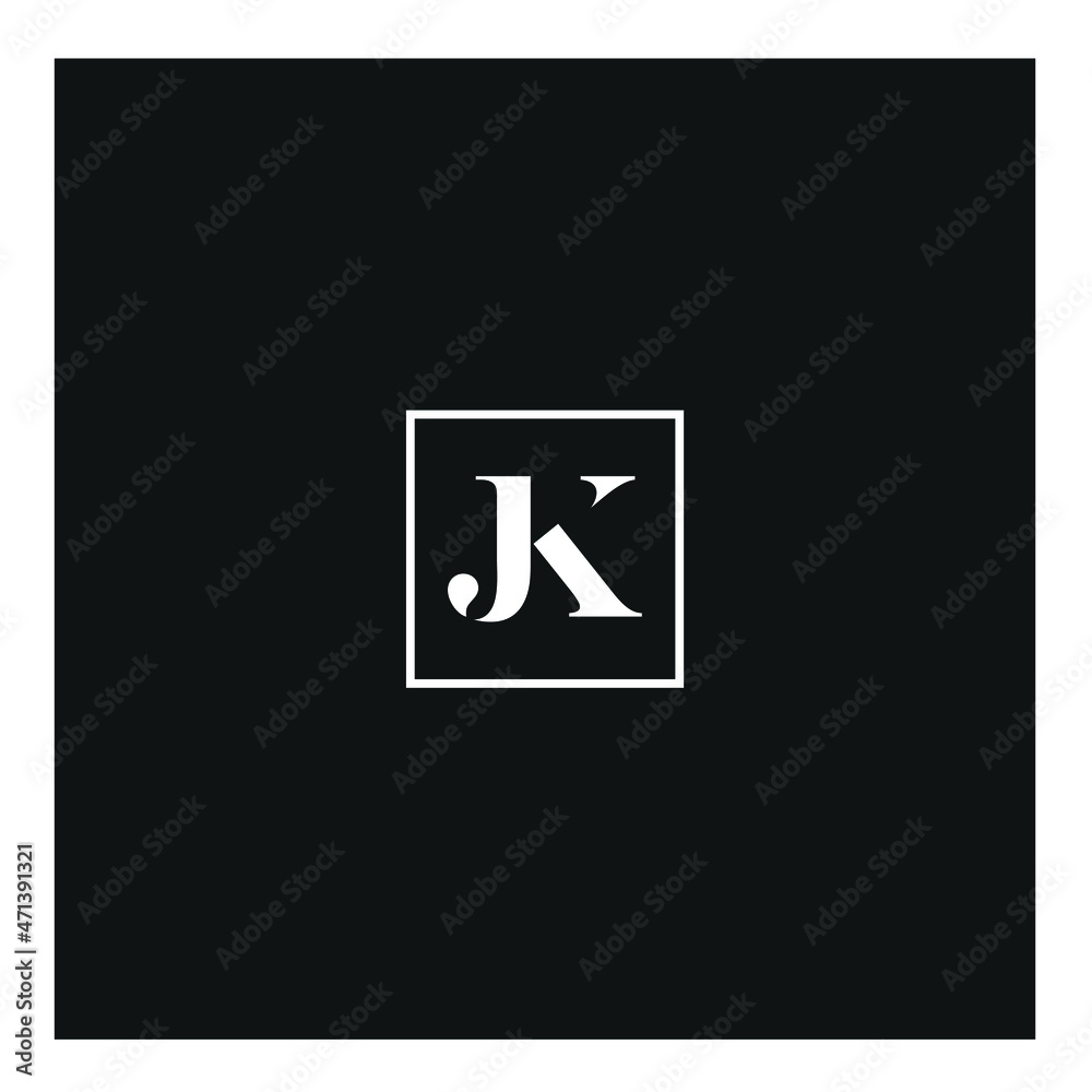initials JK logo serif font design, inspiring vector template initials JK logo serif font design, inspiring vector template