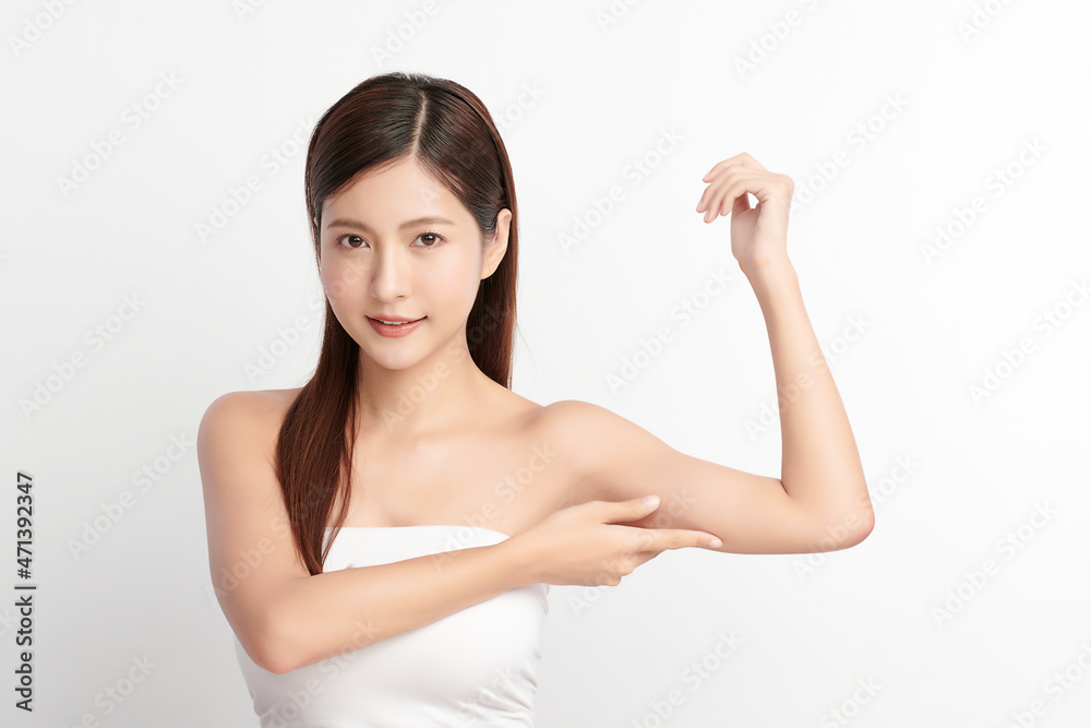 Beautiful young asian woman with clean fresh skin on white background, Face care, Facial treatment, Cosmetology, beauty and spa, Asian women portrait. Beautiful young asian woman with clean fresh skin on white background, Face care, Facial treatment, Cosmetology, beauty and spa, Asian women portrait.