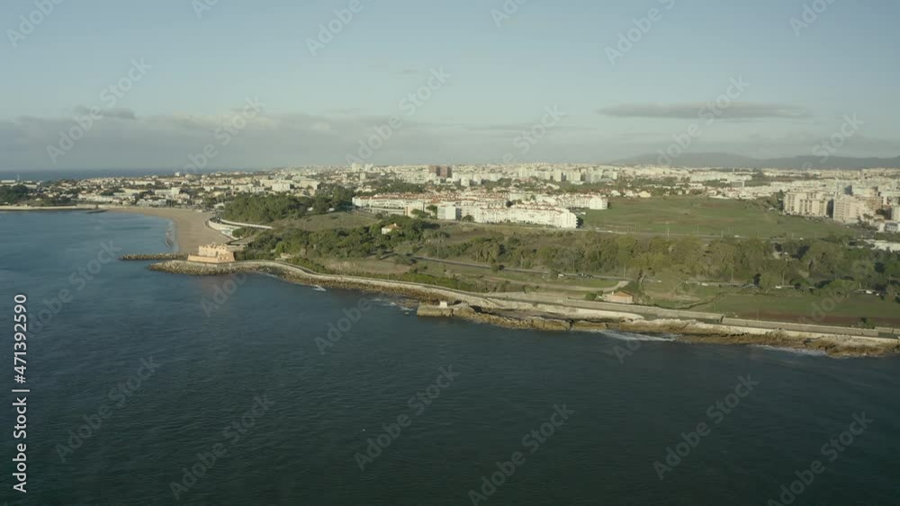 Amazing view of beach of bay of Santo Amaro Amazing view of beach of bay of Santo Amaro