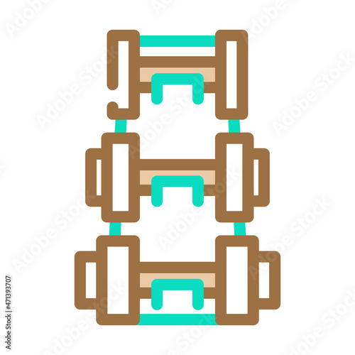 dumbbells gym equipment color icon vector. dumbbells gym equipment sign. isolated symbol illustration