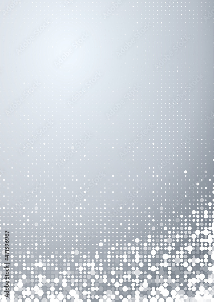 ランダムな白い水玉とシルバーグラデーションの背景画像 Stock Vector Adobe Stock