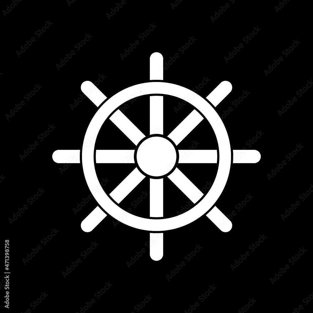 Nautical logo icon isolated on dark background Nautical logo icon isolated on dark background