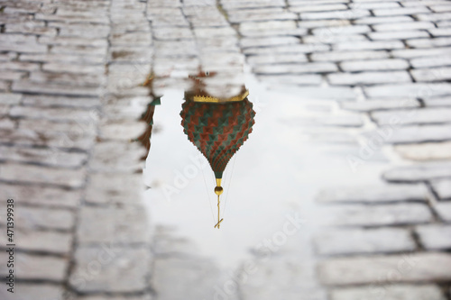 Canvas Print Moscow Red square during rainy weather