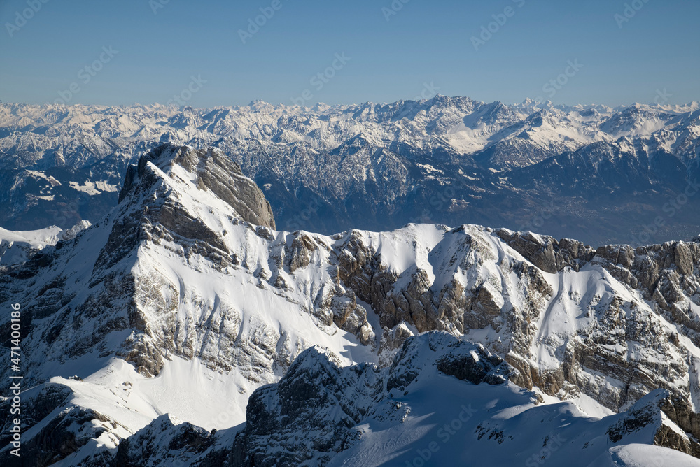 Der 2436m hohe Altmann in den Appenzeller Alpen