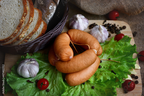 sausage  sausages 
meal food