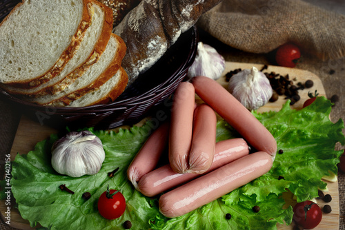 sausage  sausages 
meal food