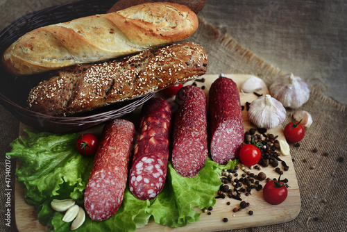 sausage  sausages 
meal food