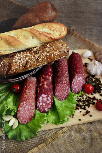 sausage  sausages 
meal food