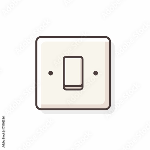 Illustration vector graphic of Switch. Switch minimalist style isolated on a white background. The illustration is Suitable for Banner, flyers, stickers, Card, etc.