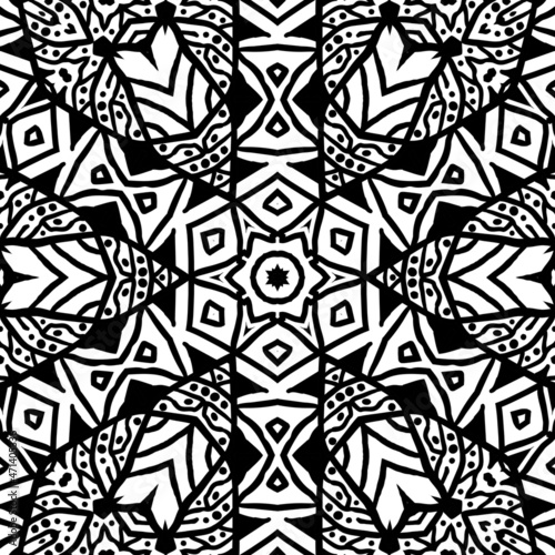 Ethnic rug kaleidoscope, tr...