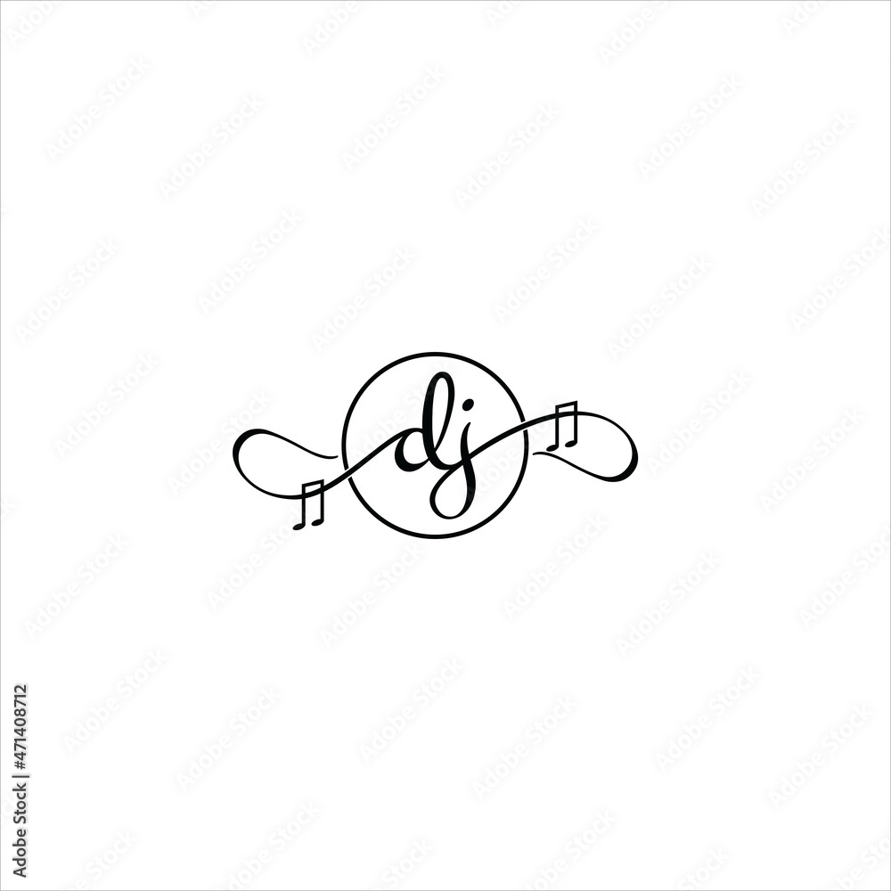 initials d j logo vector music template initials d j logo vector music template