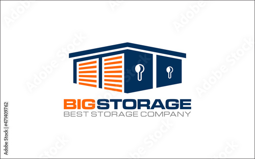 Illustration vector graphic of self storage company logo design template-05
