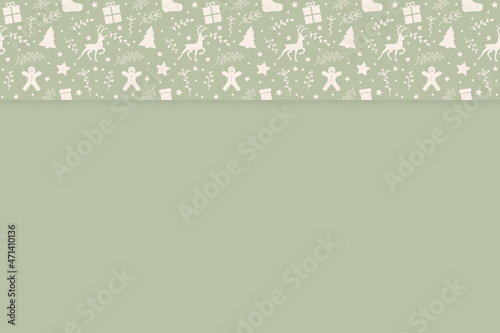 Background with Christmas decorations. Xmas design. Vector