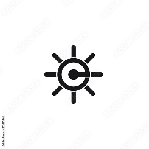 initial c logo vector template lamp