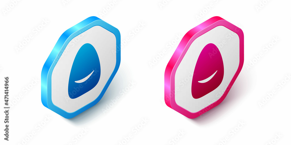 Isometric Pouf icon isolated on white background. Soft chair. Bag for the seat. Comfortable furniture armchair. Hexagon button. Vector Isometric Pouf icon isolated on white background. Soft chair. Bag for the seat. Comfortable furniture armchair. Hexagon button. Vector