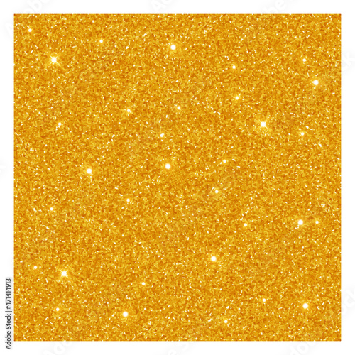 Gold glitter texture with sparkles seamless pattern. Vector illustration for your design
