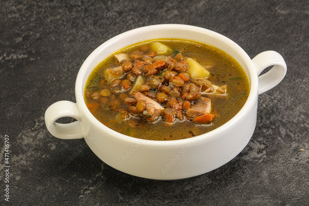 Lentil soup with chicken and vegetables Lentil soup with chicken and vegetables
