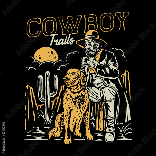 Old Cowboy Illustration