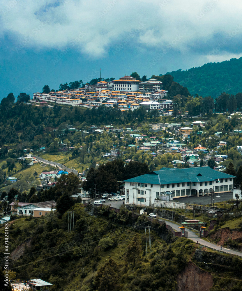 Naklejka premium village in the mountains