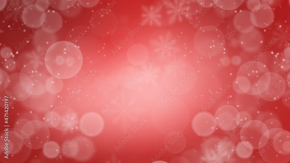 Snowflake on Red Background in Christmas holiday Snowflake on Red Background in Christmas holiday