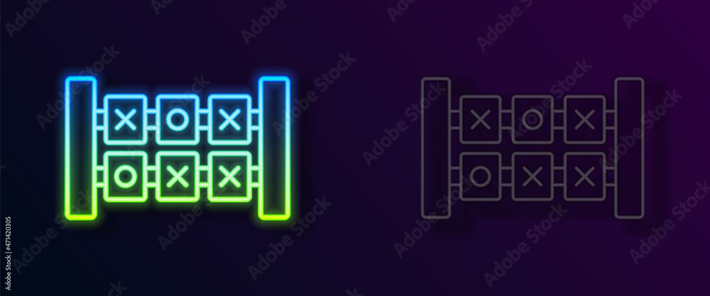 Glowing neon line Education logic game for preschool kids icon isolated on black background. Kids activity sheet. Count the number of cubes. Vector
