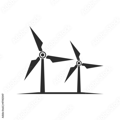 Wind power icon isolated on white background. vector illustration