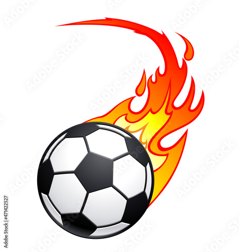 flaming football soccer ball