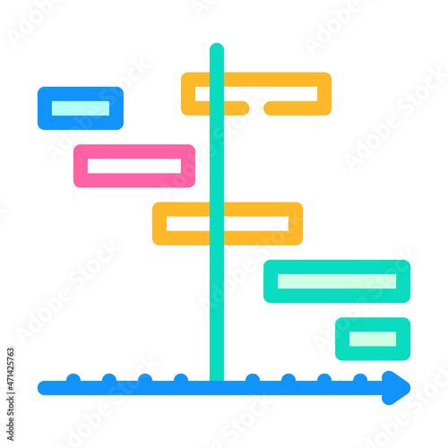 separation of tasks color icon vector. separation of tasks sign. isolated symbol illustration