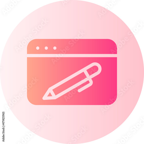 blogging gradient icon