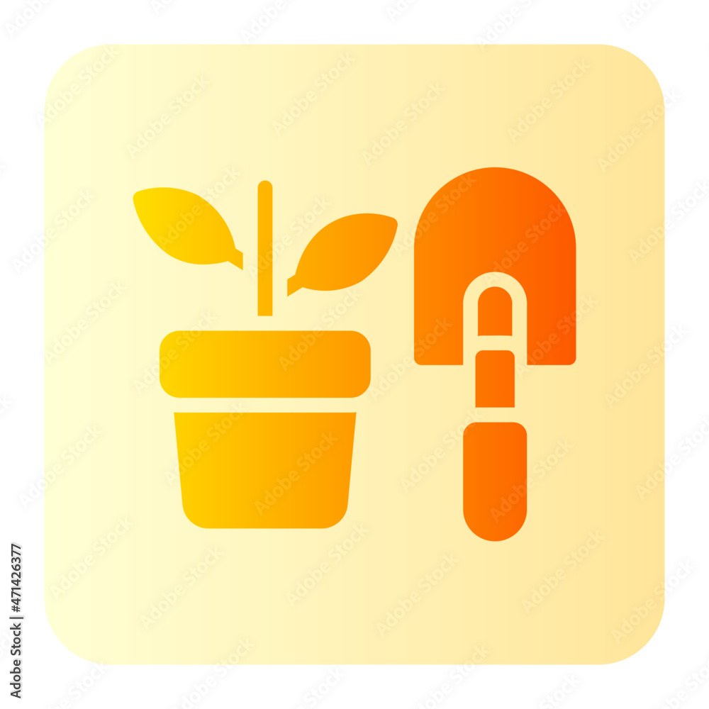 growing plant gradient icon growing plant gradient icon