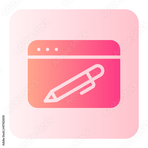 blogging gradient icon
