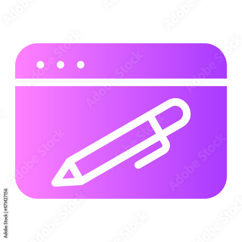 blogging gradient icon
