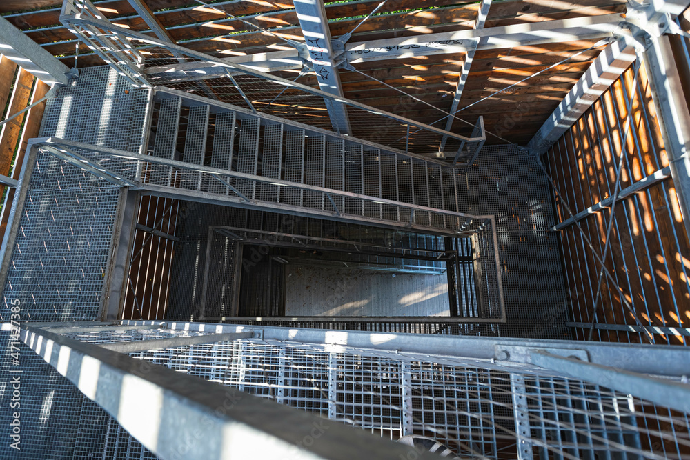Staircase inside the Lookout Tower on Duben Hill above Zilina City, Slovakia Staircase inside the Lookout Tower on Duben Hill above Zilina City, Slovakia