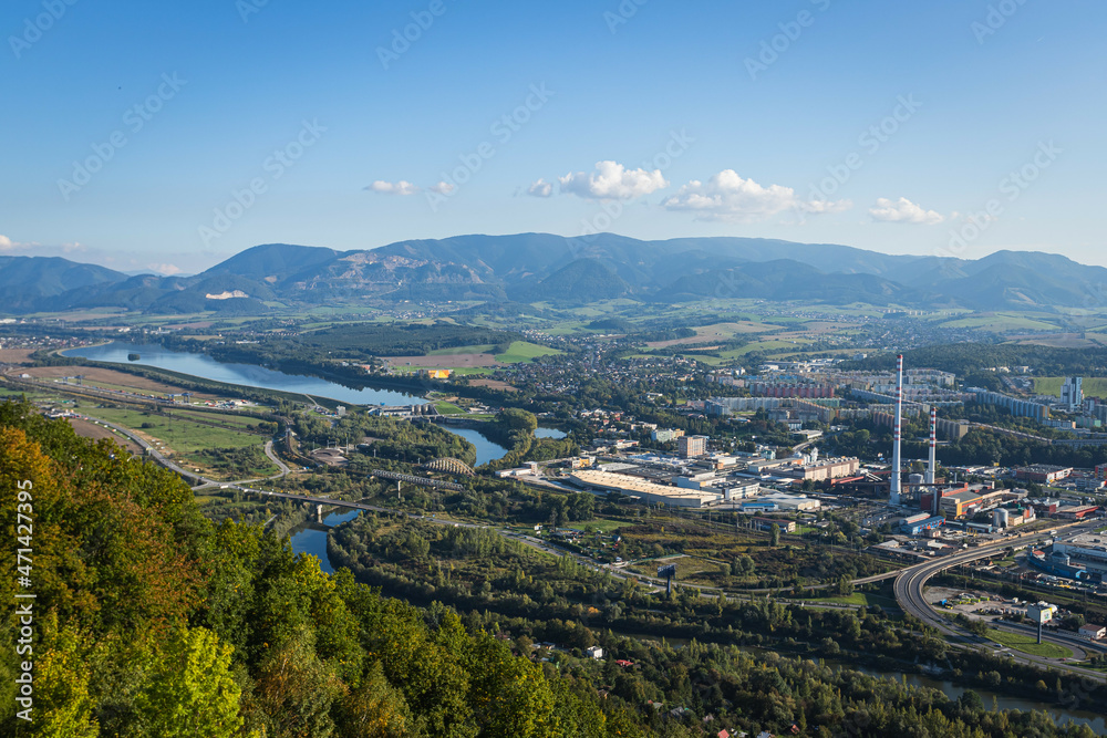 View of the Zilina City Water Reservoir from the Lookout Tower on Duben Hill, Slovakia