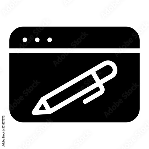 blogging glyph icon