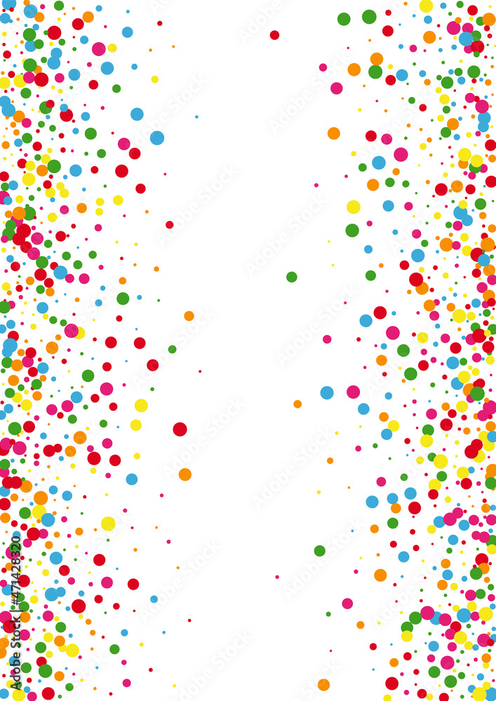 Red Circle Wedding Illustration. Dot Creative Background. Orange Splatter Round. Blue Colour Confetti Texture.